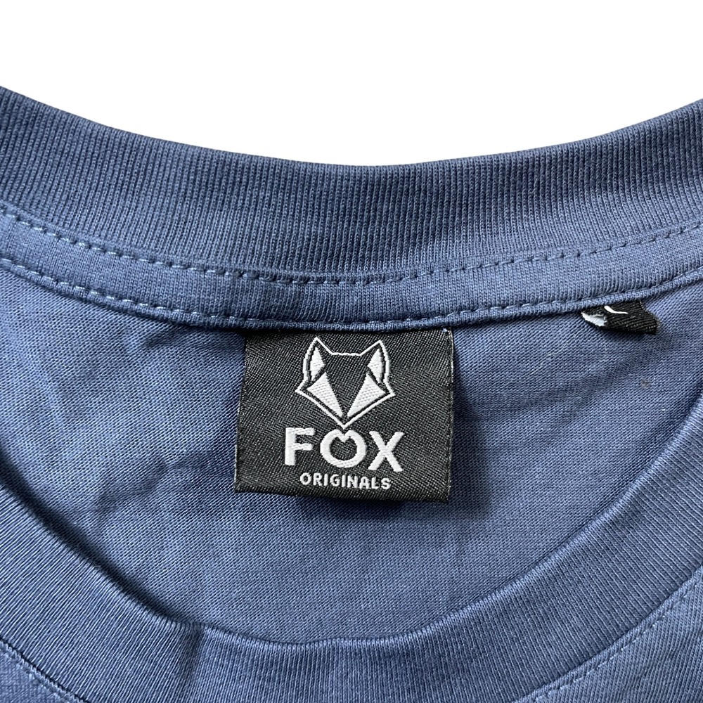 Fox Large Blue T Shirt Short Sleeve 100%‎ Cotton Bratislava Slovakia - Picture 3 of 6